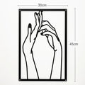 Painel Decorativo Feminino Vazado em Metal – Arte de Parede Moderna para Casa
