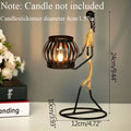 Castiçal Escultura Abstrata Nórdica – Porta-Vela de Metal Artesanal para Decoração Moderna