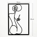 Painel Decorativo Feminino Vazado em Metal – Arte de Parede Moderna para Casa