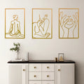Painel Decorativo Feminino Vazado em Metal – Arte de Parede Moderna para Casa