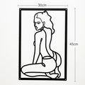 Painel Decorativo Feminino Vazado em Metal – Arte de Parede Moderna para Casa