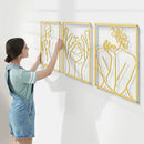 Painel Decorativo Feminino Vazado em Metal – Arte de Parede Moderna para Casa