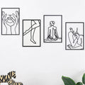Painel Decorativo Feminino Vazado em Metal – Arte de Parede Moderna para Casa