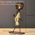 Castiçal Escultura Abstrata Nórdica – Porta-Vela de Metal Artesanal para Decoração Moderna