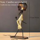 Castiçal Escultura Abstrata Nórdica – Porta-Vela de Metal Artesanal para Decoração Moderna
