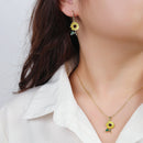 Conjunto colar e brinco elegance
