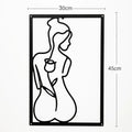 Painel Decorativo Feminino Vazado em Metal – Arte de Parede Moderna para Casa
