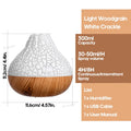 Umidificador Vulcão 300ml com LED 7 Cores e Difusor USB de Aromaterapia