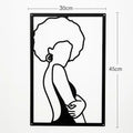 Painel Decorativo Feminino Vazado em Metal – Arte de Parede Moderna para Casa